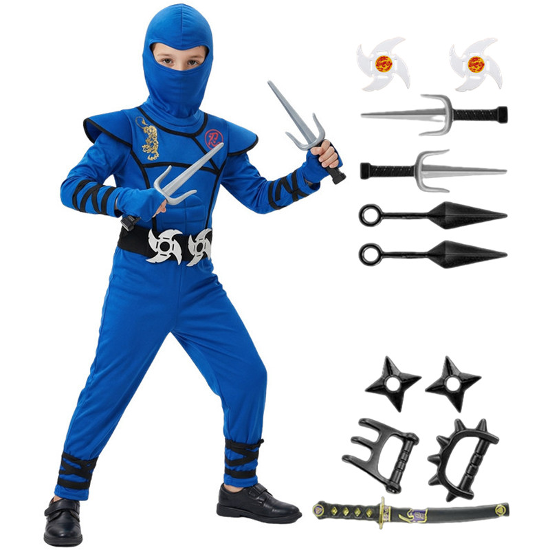 Party Games Girls - Costume de Ninja noir et bleu