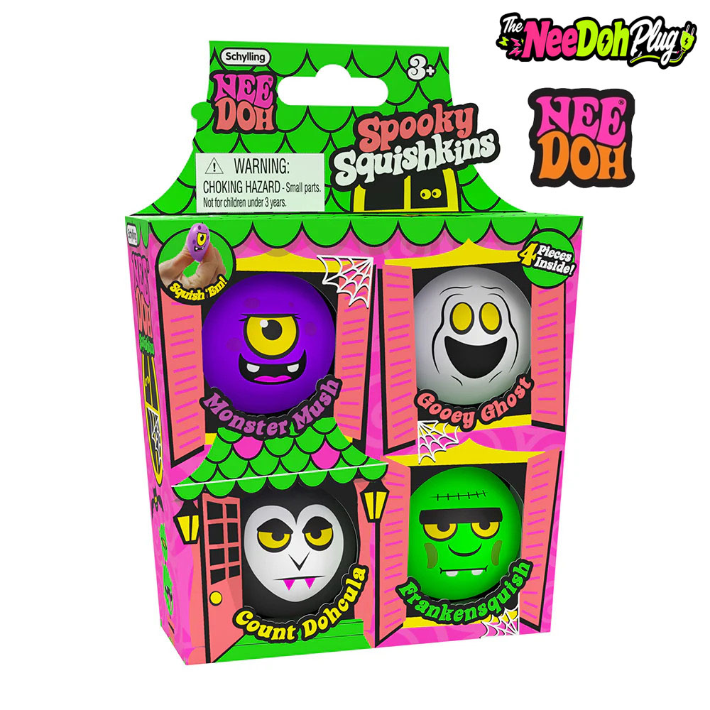 Party Games Mini - Schylling NeeDoh Halloween Mini Ghost Set