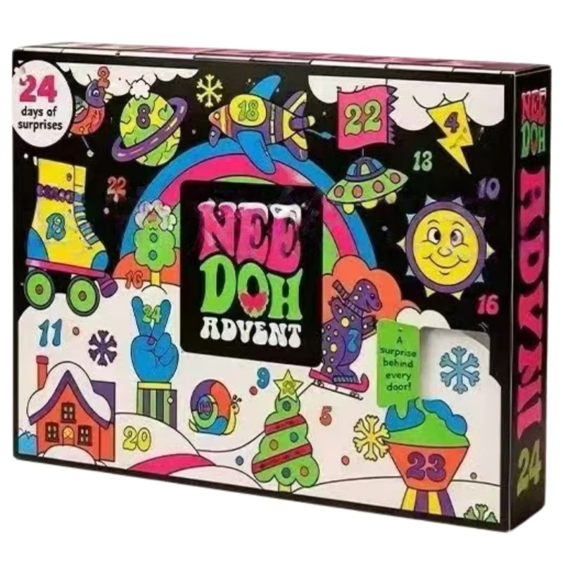 Party Games New Year - Calendrier de l'Avent NeeDoh 2026, poupée